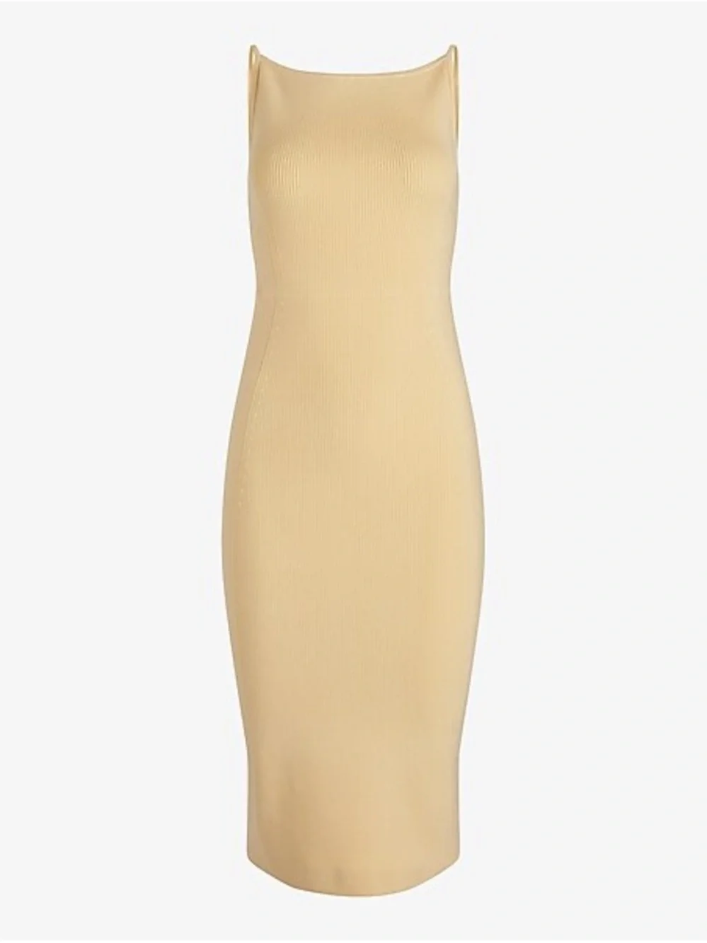 Express Ribbed High Square Neck Midi Sweater Dress - Picture 7 of 16